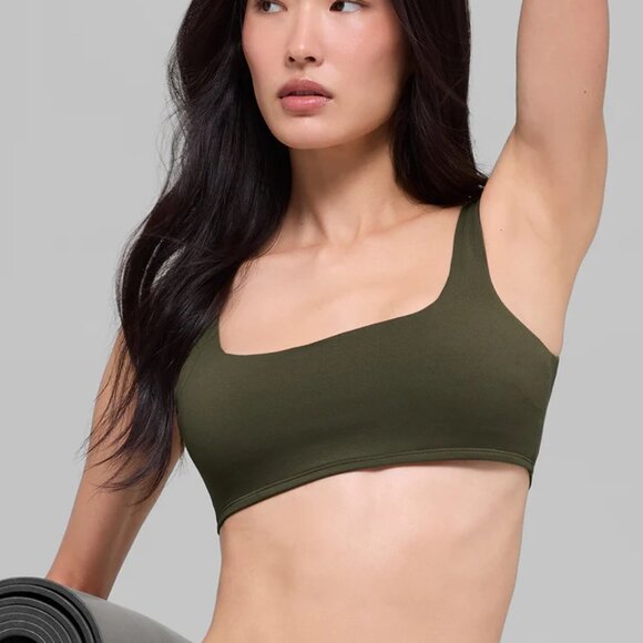 NEW Alo Softsculpt Precision Bra in Green Olive